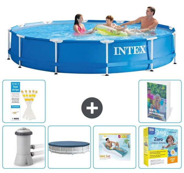 Piscina autoportante rettangolare - 366x76 cm - 5 pezzi - Modello S309