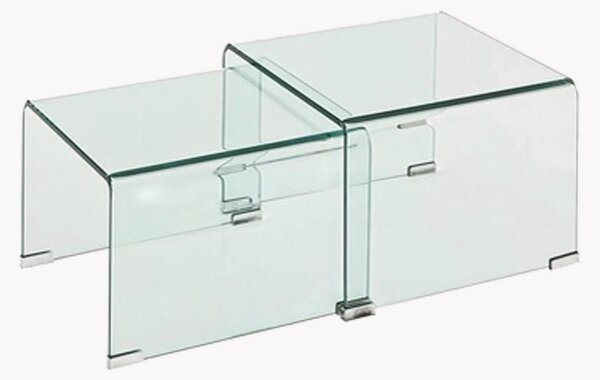 Set di 2 tavolini da salotto Leslie