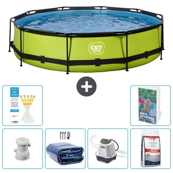 Piscina gonfiabile rettangolare - 360x76 cm - Set da 5 pezzi - Modello S329