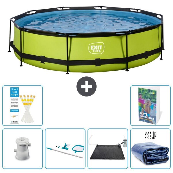Piscina fuori terra - Modello Rund - 360x76 cm - 5 pezzi - Acciaio S235