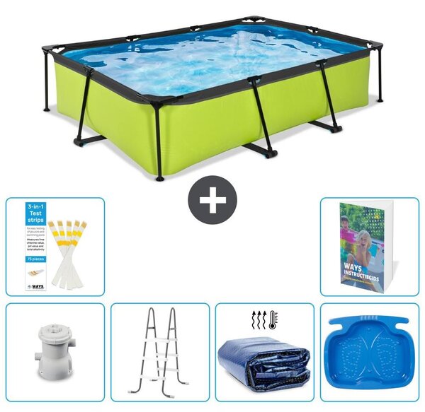 Piscina fuori terra rettangolare - 300x200x65 cm - 5 pezzi - Modello S318