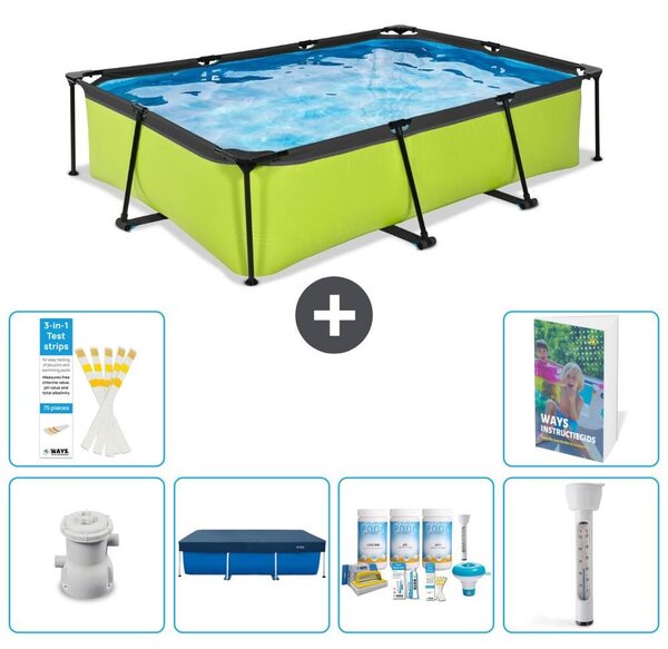 Piscina fuori terra rettangolare - 300x200x65 cm - 5 pezzi - Modello S226