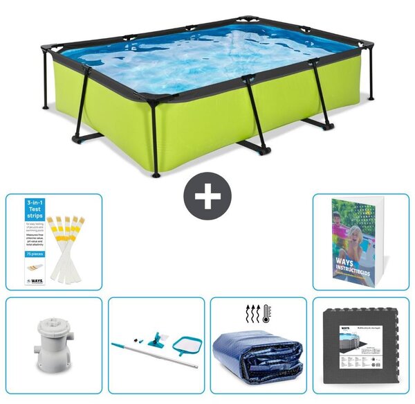 Piscina fuori terra rettangolare - 300x200x65 cm - 5 pezzi - Modello S217