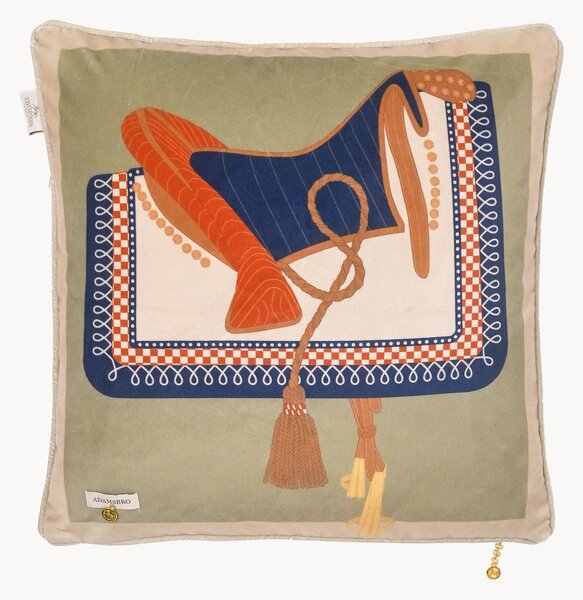 Cuscino in velluto Antique Saddle