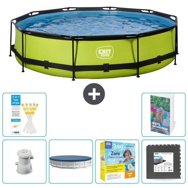 Piscina gonfiabile rettangolare - 360x76 cm - Set da 5 pezzi - Modello S259