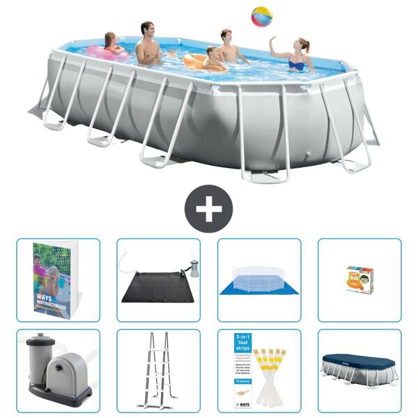 Piscina a forma ovale con struttura Prism - 503x274x122 cm - 7 pezzi - Modello S559
