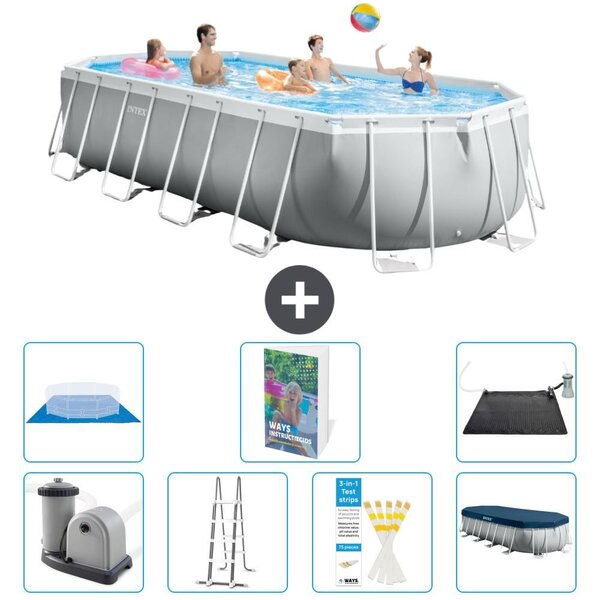 Piscina fuori terra ovale "Prism Frame" - 610x305x122 cm - 6 pezzi - Modello S562