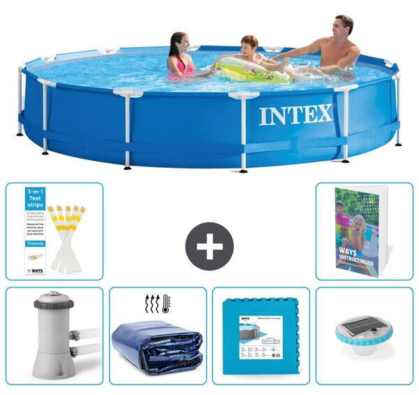 Piscina autoportante rettangolare - 366x76 cm - 5 pezzi - Modello S326