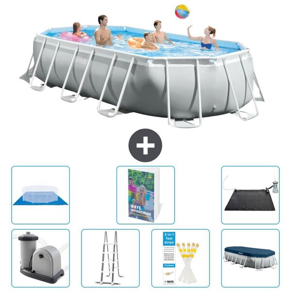 Piscina ovale con struttura a telaio Prism - 503x274x122 cm - 6 pezzi - Modello S562