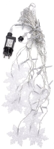 Aigostar - Catena luminosa natalizia LED per esterni 120 LED/6W/230V/8 funzioni 3x0,7m IP44 bianco caldo + telecomando