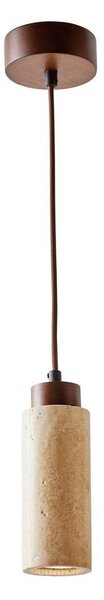 Lampadario beige con paralume in pietra ø 6,5 cm Selma – Opviq lights