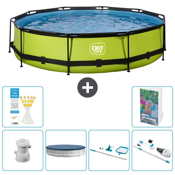Piscina gonfiabile rettangolare - 360x76 cm - Set da 5 pezzi - Modello S257