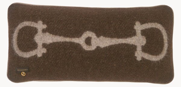 Cuscino reversibile in lana con motivo jacquard Retro