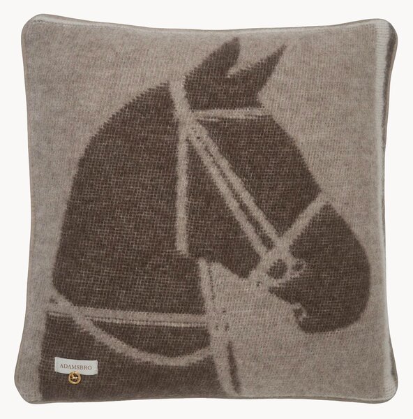 Cuscino in lana neozelandese fatto a mano Multi Horses