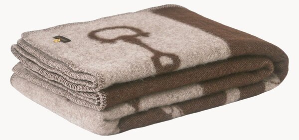 Coperta in lana con motivo jacquard Equestrian