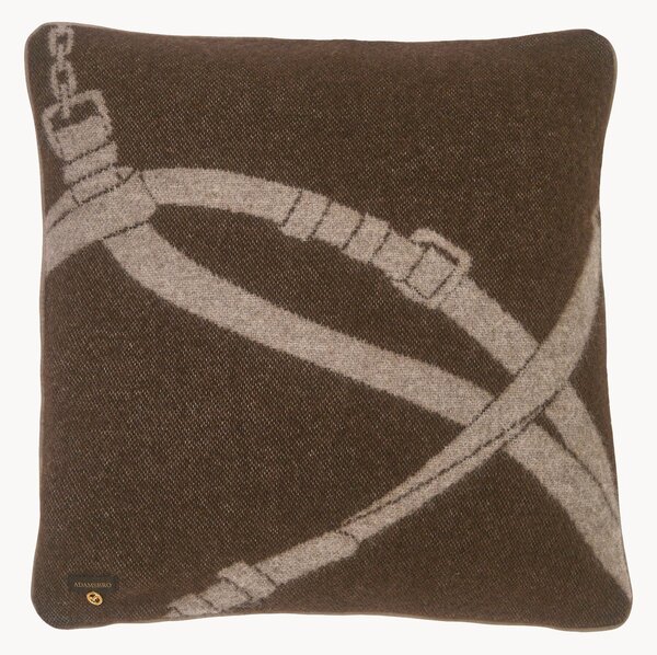 Cuscino in lana con motivo jacquard intrecciato Halter
