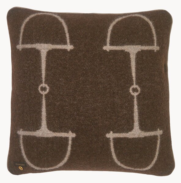 Cuscino reversibile in lana con motivo jacquard Classic