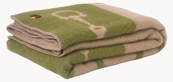Coperta in lana con motivo jacquard Equestrian