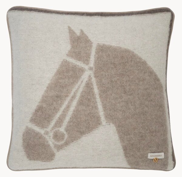 Cuscino in lana neozelandese fatto a mano Multi Horse