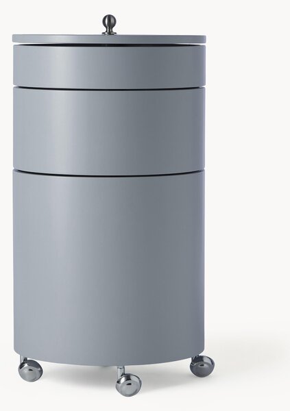 Contenitore a rotelle tondo Barboy, design Verner Panton