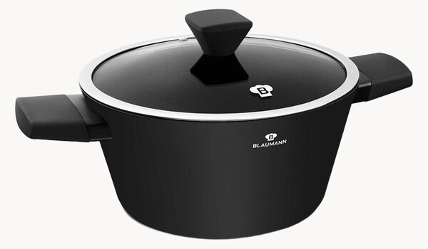 Casseruola con rivestimento antiaderente e coperchio Matte Black