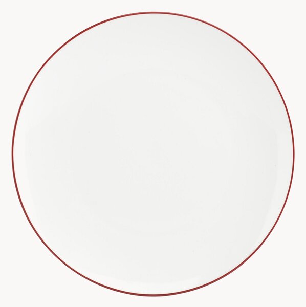 Set di 6 piatti piani in porcellana Basic White