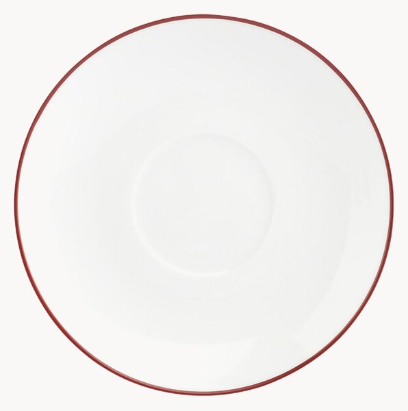 Set di 6 piattini in porcellana Basic White