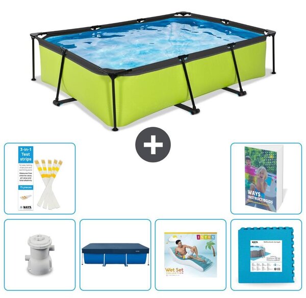 Piscina fuori terra rettangolare - 300x200x65 cm - 5 pezzi - Modello S303