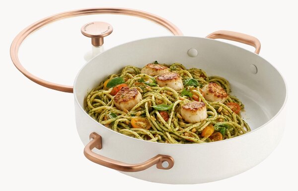 Padella profonda con rivestimento antiaderente e coperchio in alluminio forgiato Advanced