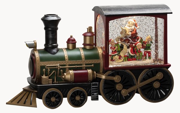 Decorazione natalizia a LED con funzione timer Locomotive With Santa