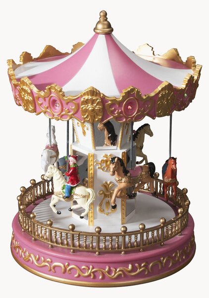 Decorazione natalizia a LED con funzione timer Horse Carousel