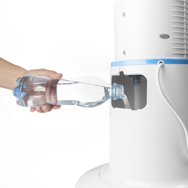 MACOM Ventilatore Raffrescatore d'Aria Evaporativo Oscillante 3 Velocit colore Bianco Breeze Tower Plus - 985