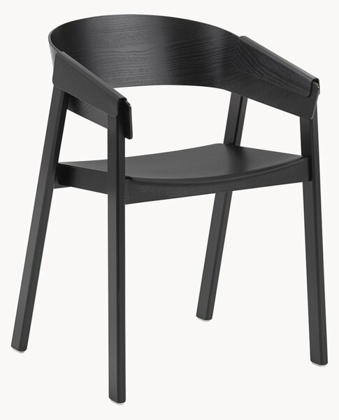 Sedia da pranzo in legno con braccioli