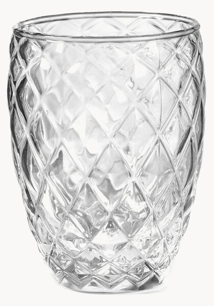 Set di 6 bicchieri in vetro soffiato Diamond