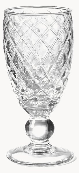 Set di 6 bicchieri da vino in vetro soffiato Diamond