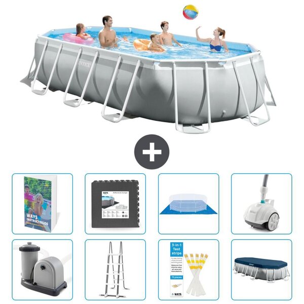Piscina ovale con struttura Prism - 503x274x122 cm - 7 pezzi - Modello S610