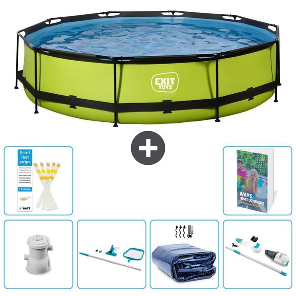 Piscina gonfiabile rettangolare - 360x76 cm - Set da 5 pezzi - Modello S323