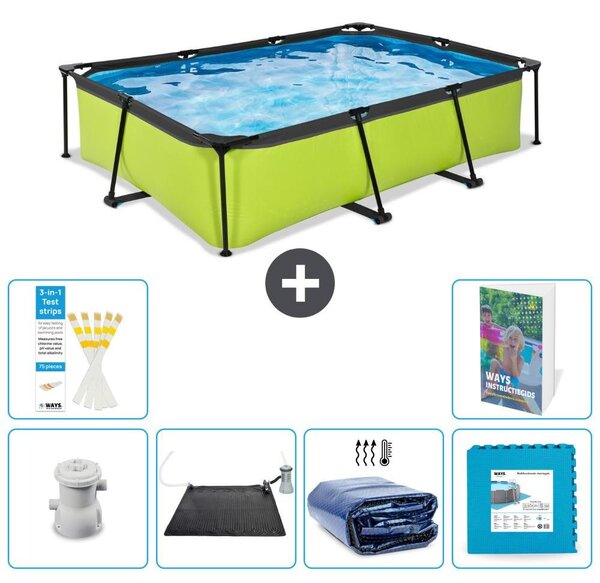 Piscina fuori terra rettangolare - 300x200x65 cm - 5 pezzi - Modello S340