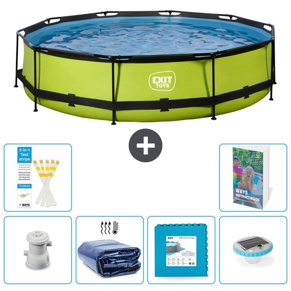 Piscina gonfiabile rettangolare - 360x76 cm - Set da 5 pezzi - Modello S326