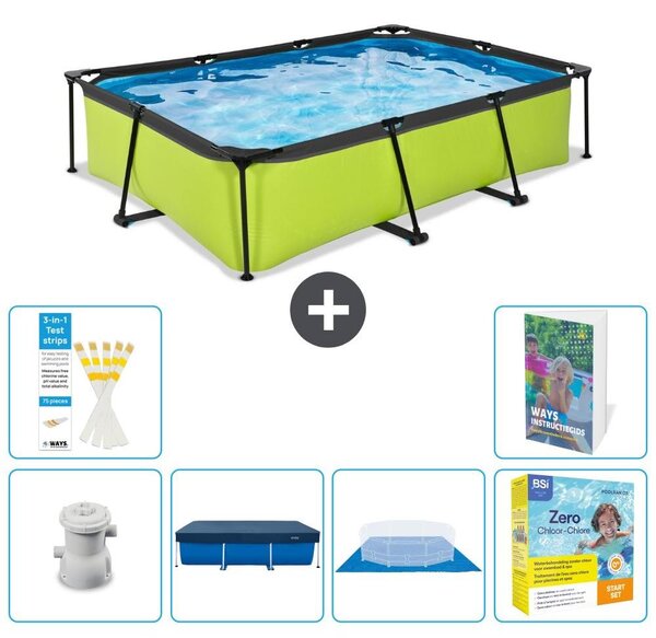 Piscina fuori terra rettangolare - 300x200x65 cm - 5 pezzi - Modello S198