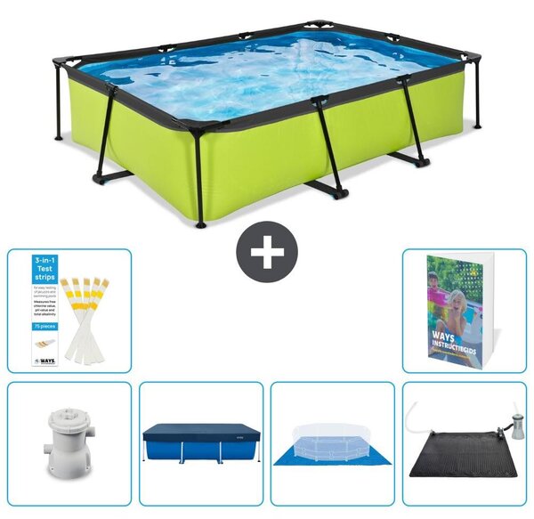 Piscina fuori terra rettangolare - 300x200x65 cm - 5 pezzi - Modello S214