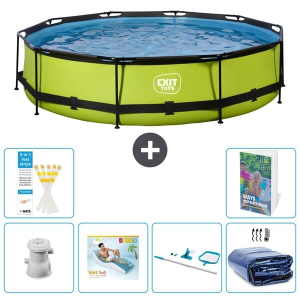 Piscina gonfiabile rettangolare - 360x76 cm - Set da 5 pezzi - Modello S270