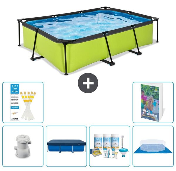 Piscina fuori terra rettangolare - 300x200x65 cm - 5 pezzi - Modello S251