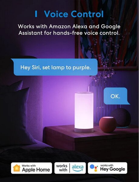 Meross MSL430HK Lampada da tavolo Smart RGBWW WiFi Homekit