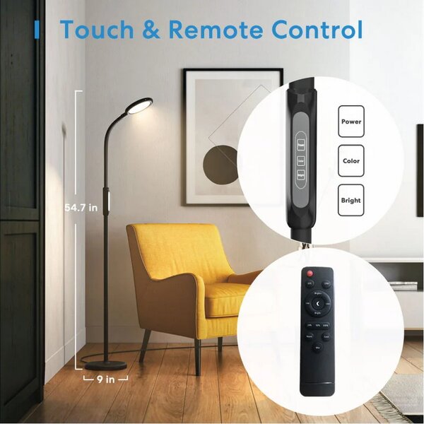 Meross MSL610HK Lampada da terra Smart 3 in 1 CCT temperatura colore regolabile WiFi Homekit