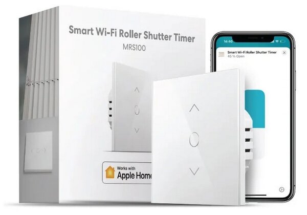 Meross MRS100HK Controller tapparelle Smart Interruttore touch 2 tasti da parete WiFi Homekit