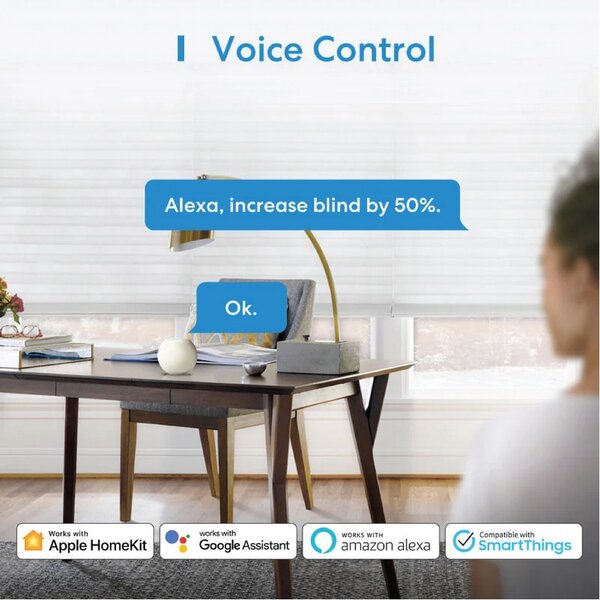 Meross MRS100HK Controller tapparelle Smart Interruttore touch 2 tasti da parete WiFi Homekit