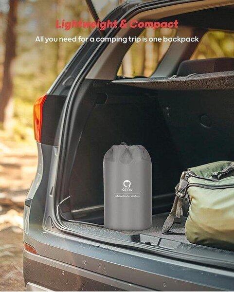 Materasso gonfiabile da campeggio con sistema di gonfiaggio automatico e pompa a pedale - Base estremamente spessa per 2 persone - Migliore sostegno - Materasso gonfiabile da esterno leggero, ideale per escursioni e viaggi con lo zaino