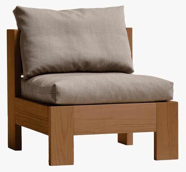 Poltrona lounge in legno di pino con cuscini in lana Icon