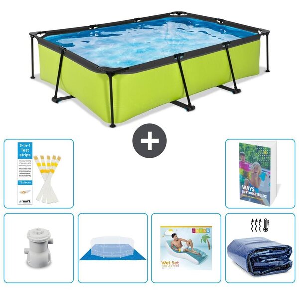 Piscina fuori terra rettangolare - 300x200x65 cm - 5 pezzi, modello S345